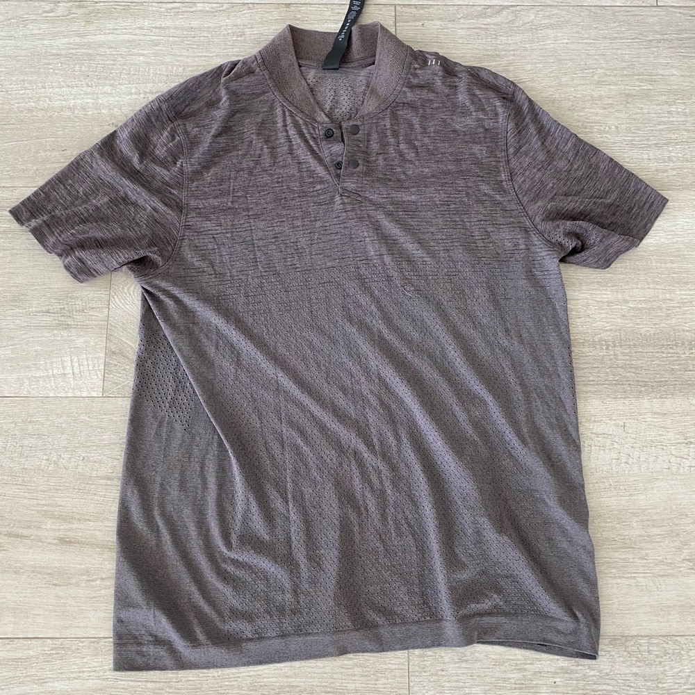 Men’s Henley in dark purple